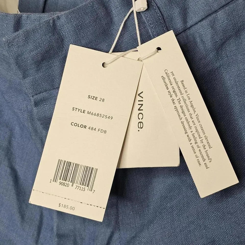 NWT Vince Men's Blue/Slim Fit/Griffith Shorts Size 28